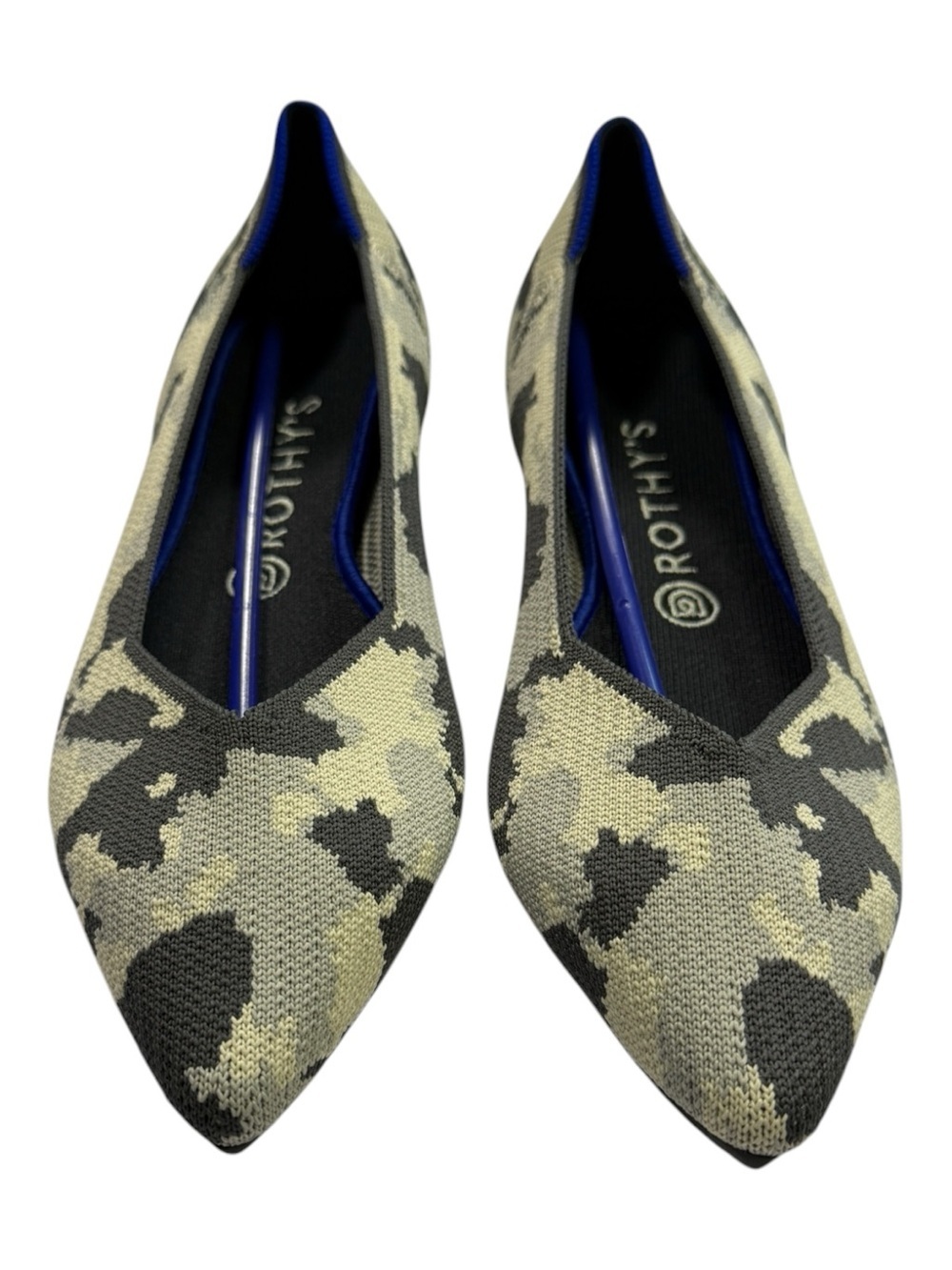Rothy’s The Point Flats – Ash Grey Camo – Size 10.5